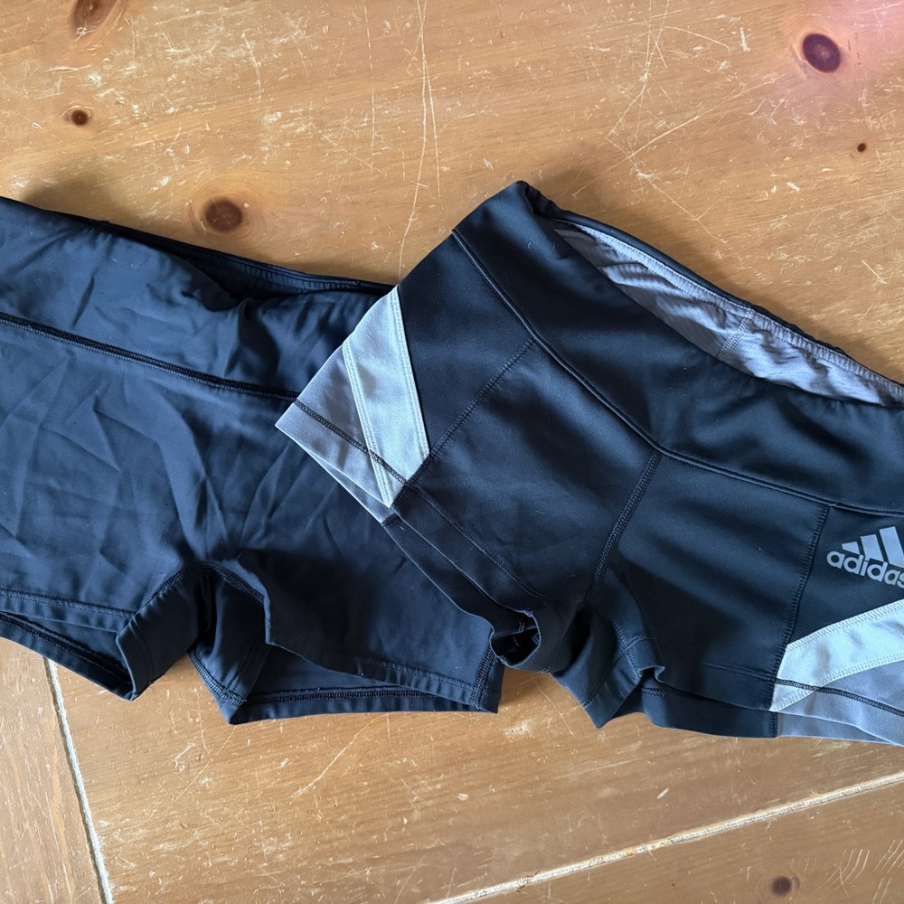 Adidas under armour bundle Black Athletic Shorts with Light Gray Panels